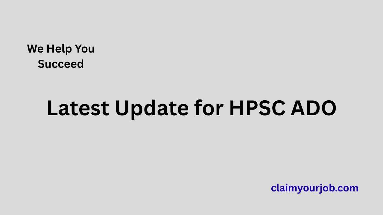 Latest Update for HPSC ADO